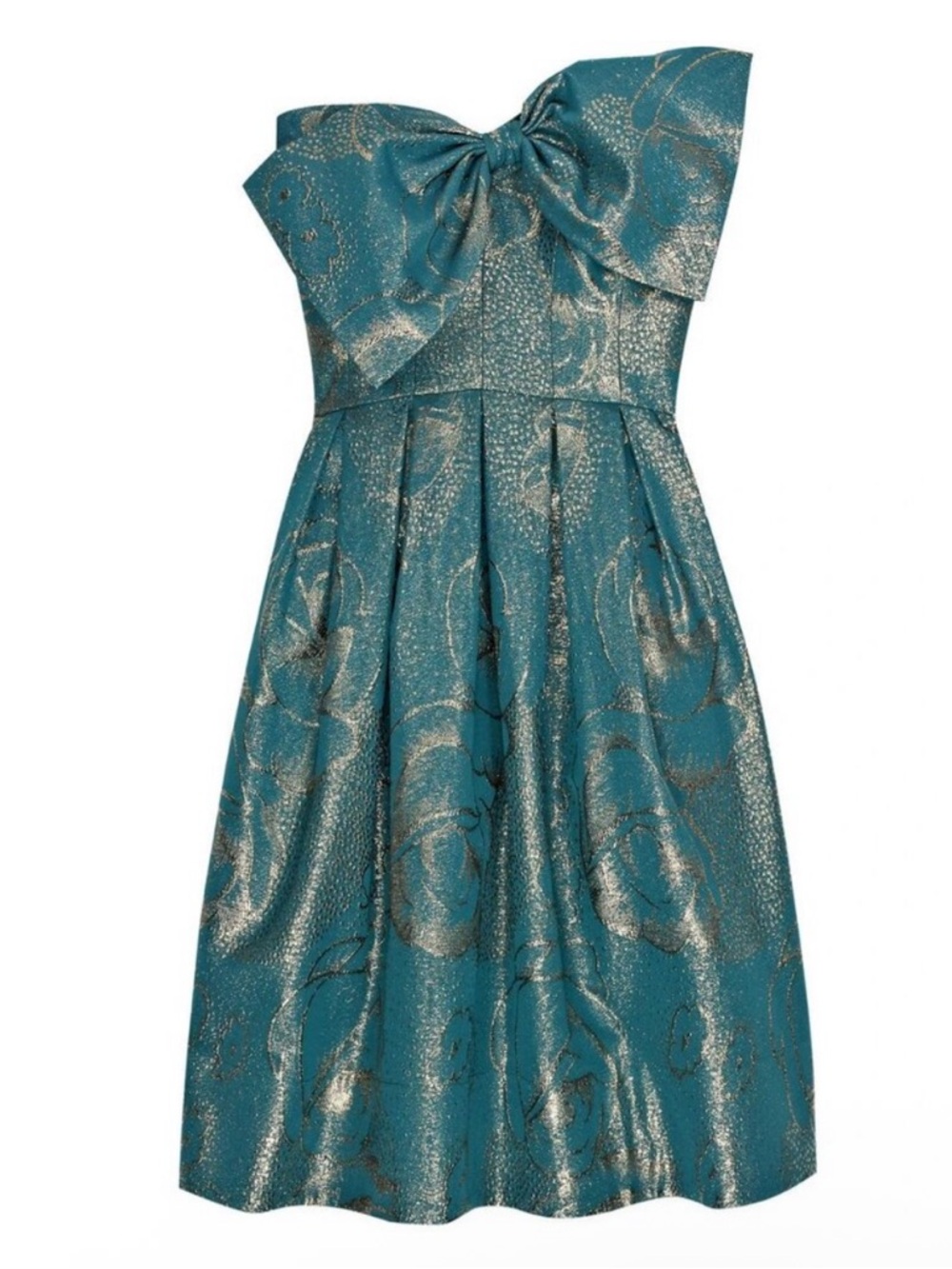 Rebecca Taylor Metallic Bow Party Dress as seen on Taylor Swift